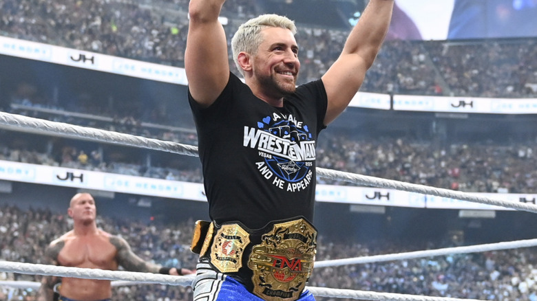 Joe Hendry wearing the TNA World Championship