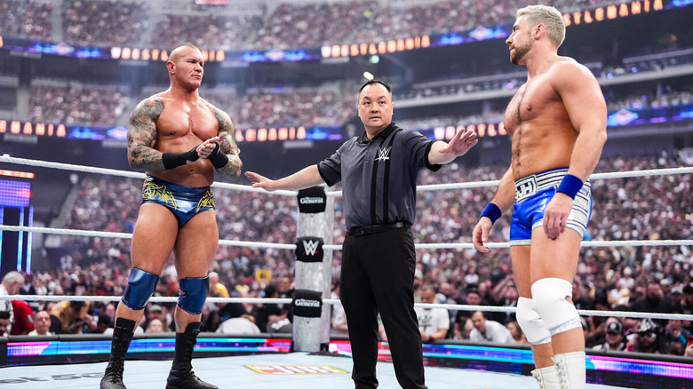 Randy Orton and Joe Hendry at WrestleMania