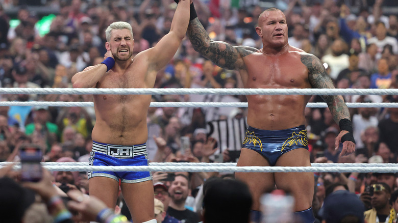 Joe Hendry and Randy Orton in the ring