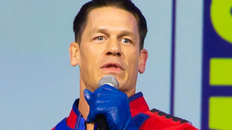 John Cena with a microphone