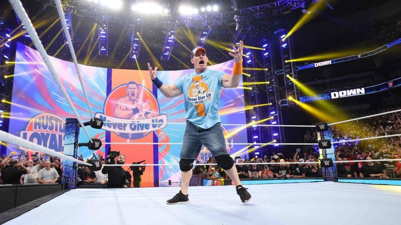 John Cena enters the ring