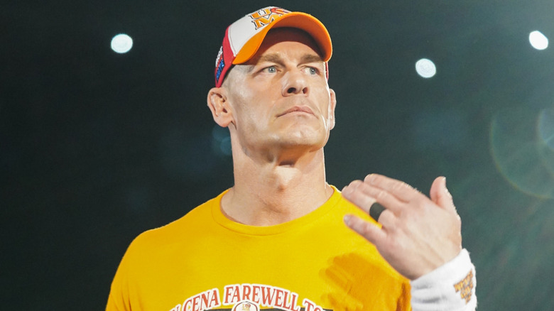 John Cena in ring during Saturday Night's Main Event at Yuengling Center on May 24, 2025 in Tampa, Florida.