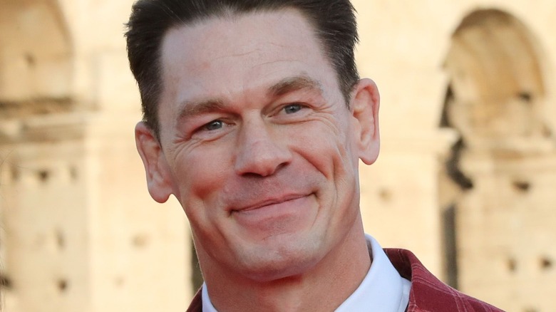 John Cena smiles at the "Fast X" press event 