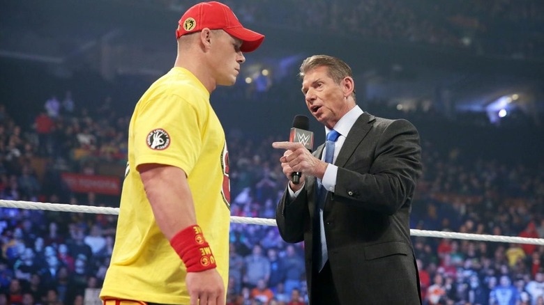 Vince McMahon and John Cena in the ring together