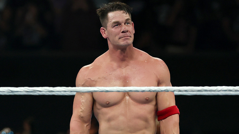John Cena looks on pensively following one of his final Summerslam matches.