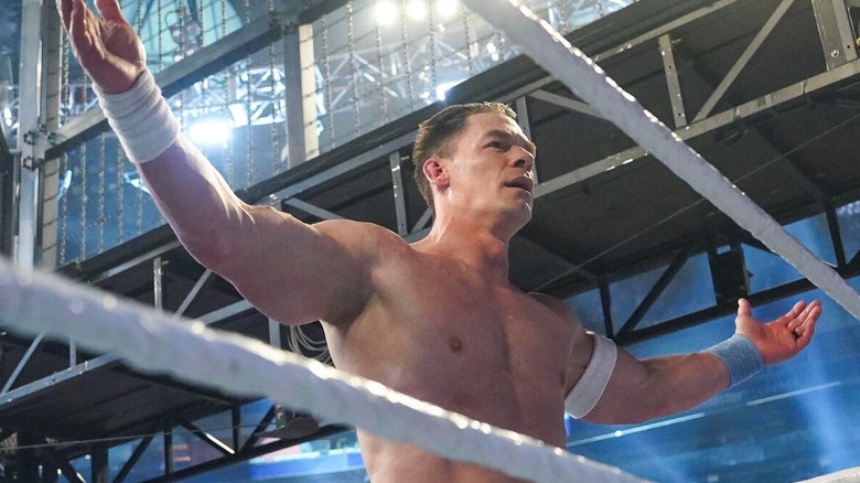 John Cena basks in the victory of winning the 2025 Men's Elimination Chamber this past March
