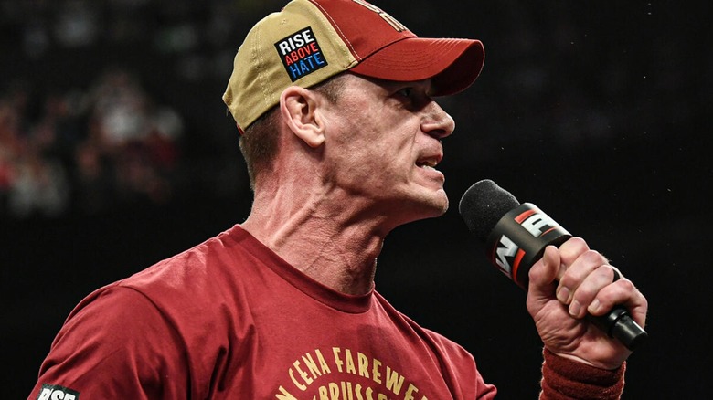 John Cena cuts his first heel promo in Brussels following his turn at Elimination Chamber 2025.