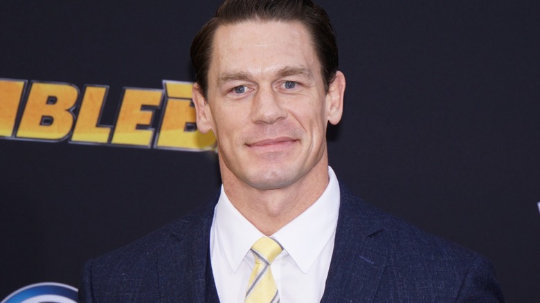 John Cena is smiling
