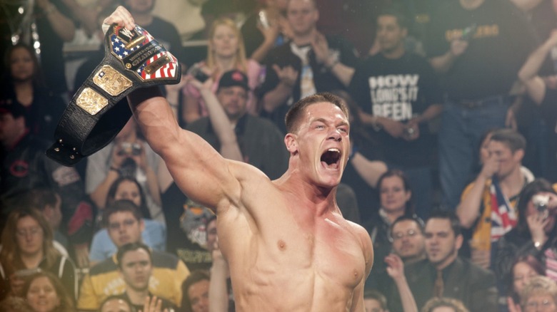 John Cena pictured the first time he ever won the WWE United States Championship.