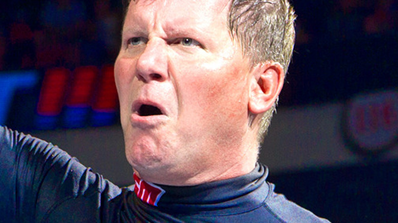 John Laurinaitis looking pained