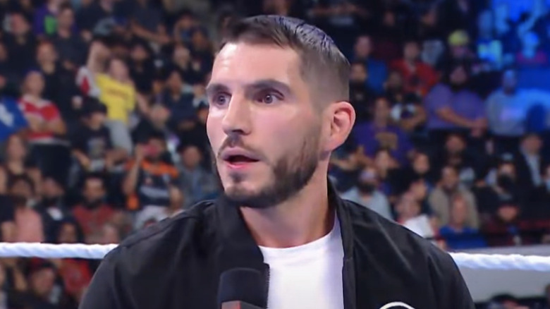 Johnny Gargano looks to his right