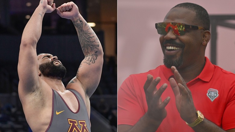 [Left] Gable Steveson and Jon Jones [Right]