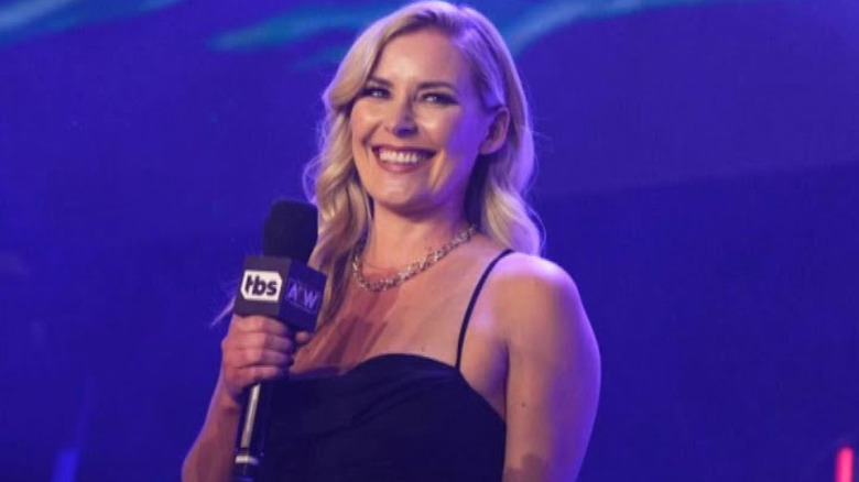 Renee Paquette smiling microphone