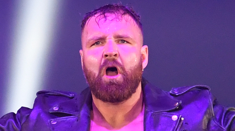 Jon Moxley wearing a leather jacket