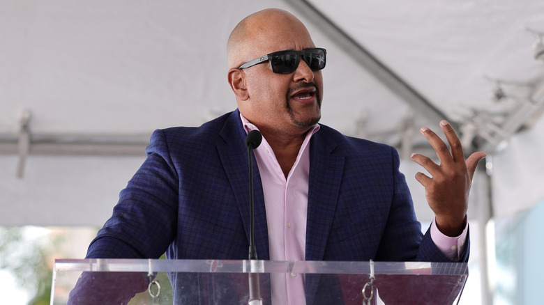 Jonathan Coachman speaks onstage honoring Gabriel 