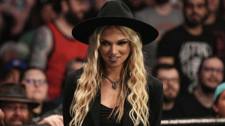 Julia Hart looking spooky