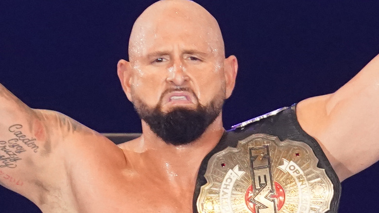 Karl Anderson with NJPW NEVER Openweight Championship