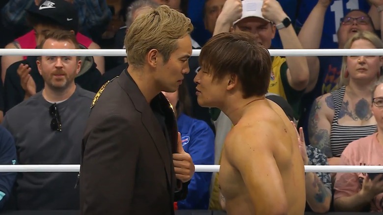 Kazuchika Okada and Kota Ibushi face off