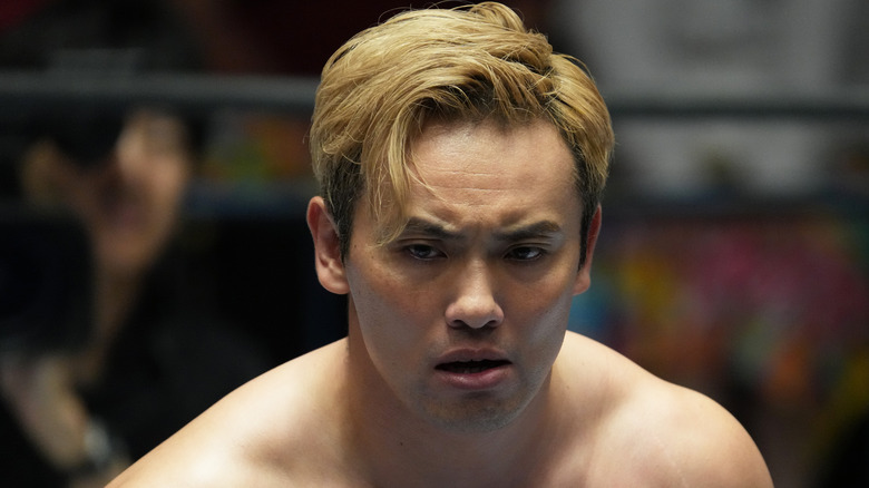 Kazuchika Okada scowls