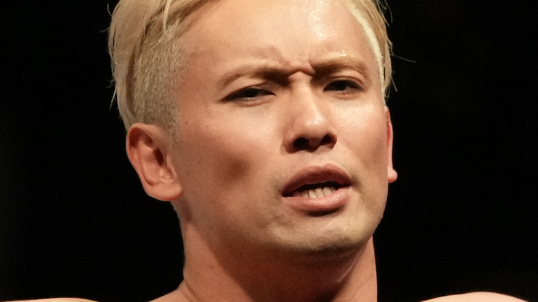  Kazuchika Okada Showing His Teeth 