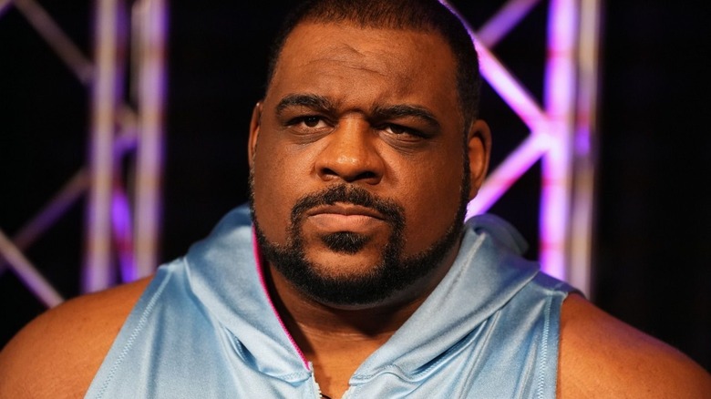 Keith Lee makes his entrance for an AEW match