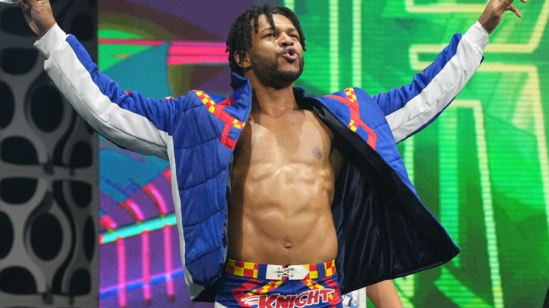 Kevin Knight stretching out his arms