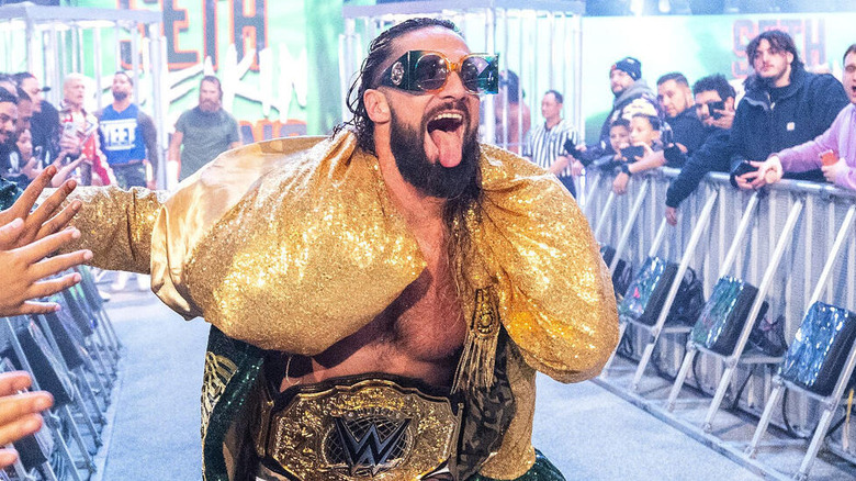 Seth "Freakin" Rollins during his entrance at WWE Survivor Series: WarGames 2023