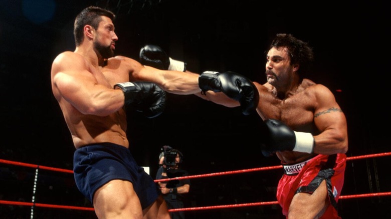Steve Blackman and Marc Mero in a Brawl for All match