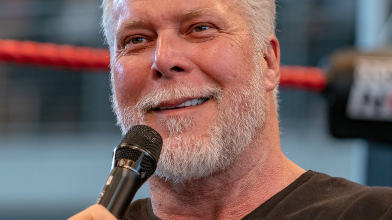 Kevin Nash smiling microphone