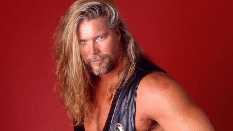 Kevin Nash posing for a promotional shoot during his WCW tenure.