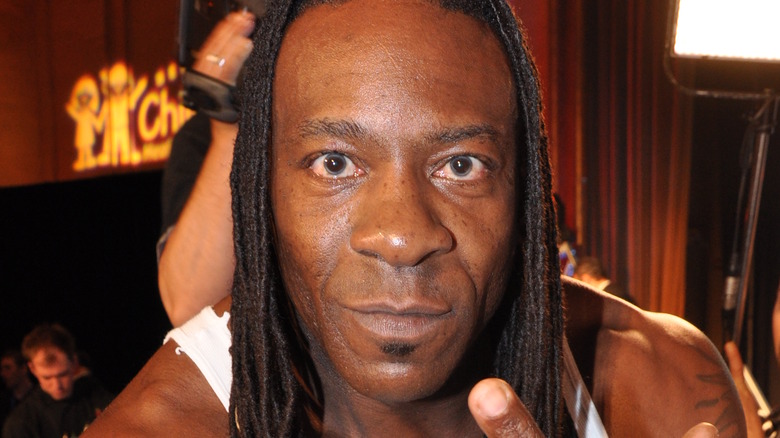 Booker T staring straight ahead
