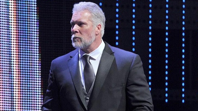 Kevin Nash awaits to make his Hall of Fame Induction speech