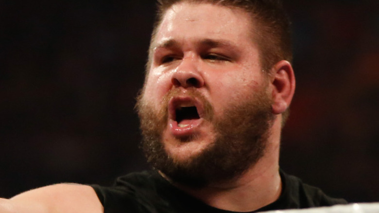 Kevin Owens shouting and pointing