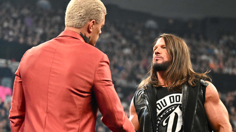 Cody Rhodes and AJ Styles shaking hands