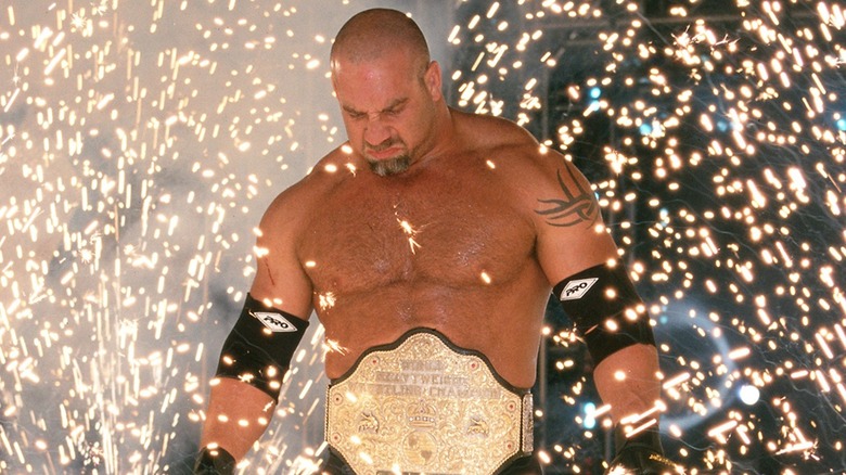 Bill Goldberg revels in his pyro