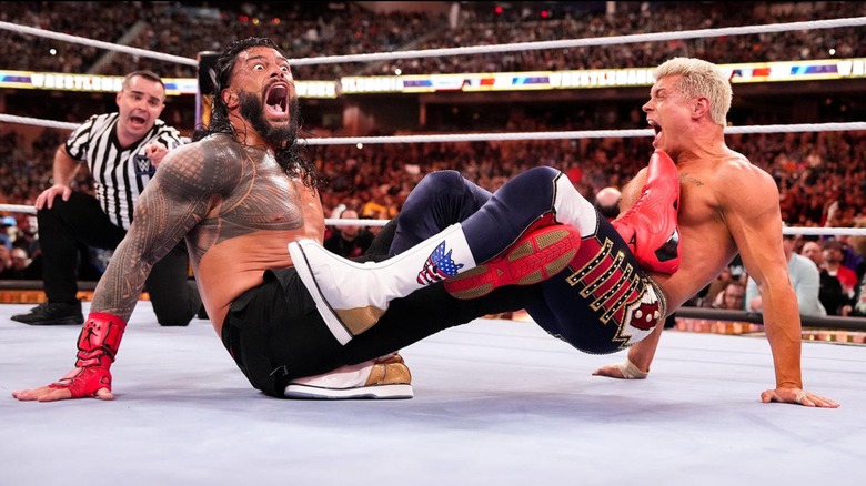 Cody Rhodes Wrestles Roman Reigns At WrestleMania