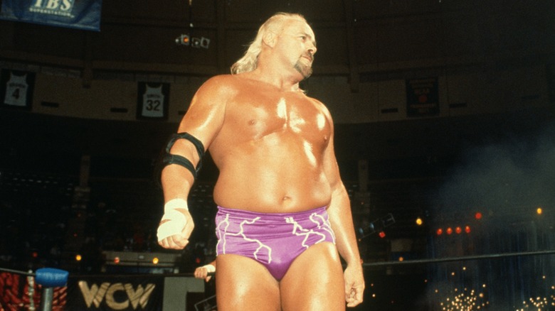 Kevin Sullivan Looks On During A Match On WCW TV