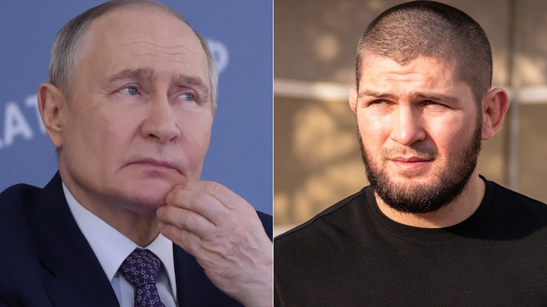 [Left] Vladimir Putin and [Right] Khabib Nurmagomedov