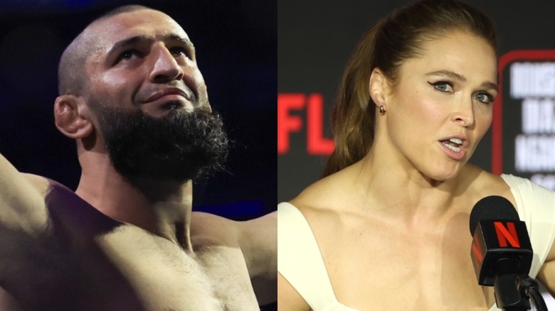 Khamzat Chimaev and Ronda Rousey