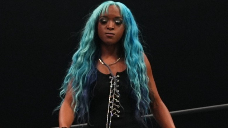 Kiera Hogan looking disgusted in the ring