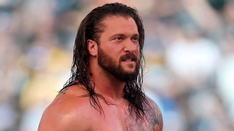 Karrion Kross reacts during the WWE 2025 SummerSlam