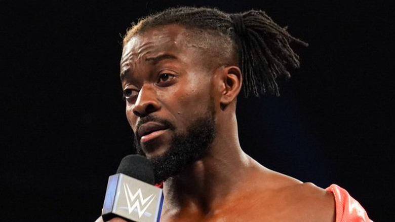 Kofi Kingston on the mic