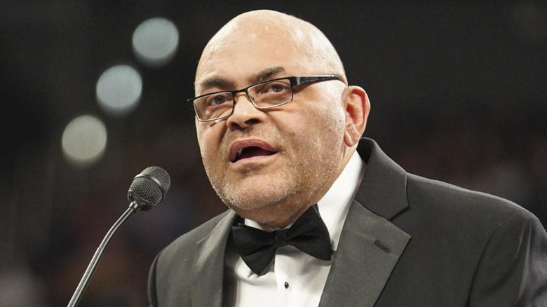 Konnan talking at WWE Hall of Fame