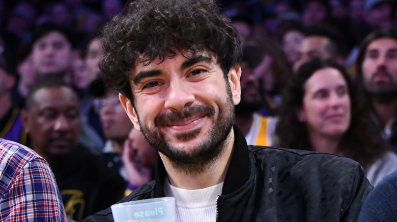 Tony Khan attending a game between the Los Angeles Lakers and the San Antonio Spurs, 2025