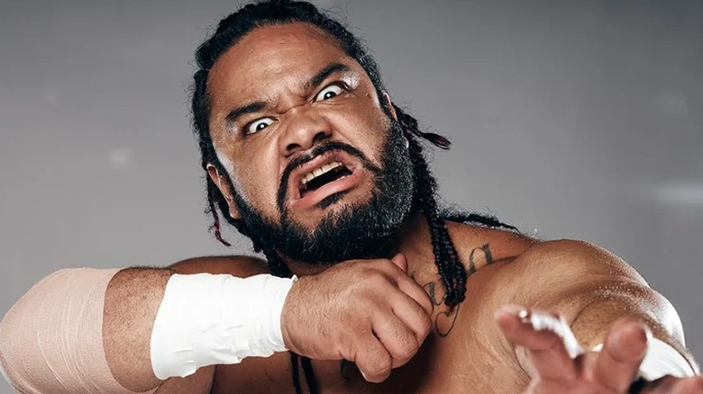 Jacob Fatu Poses Backstage At A MLW Show