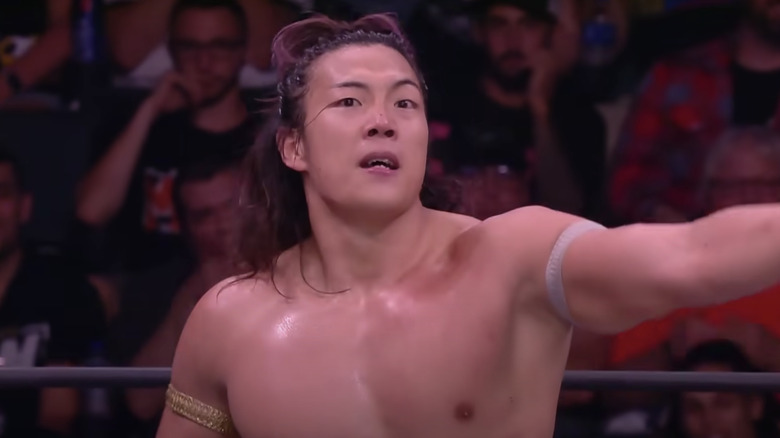 Konosuke Takeshita wrestling on "AEW Rampage"