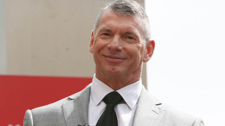 Vince McMahon being honored at the 2357th Star on the Hollywood Walk of Fame ceremony, March 2008.