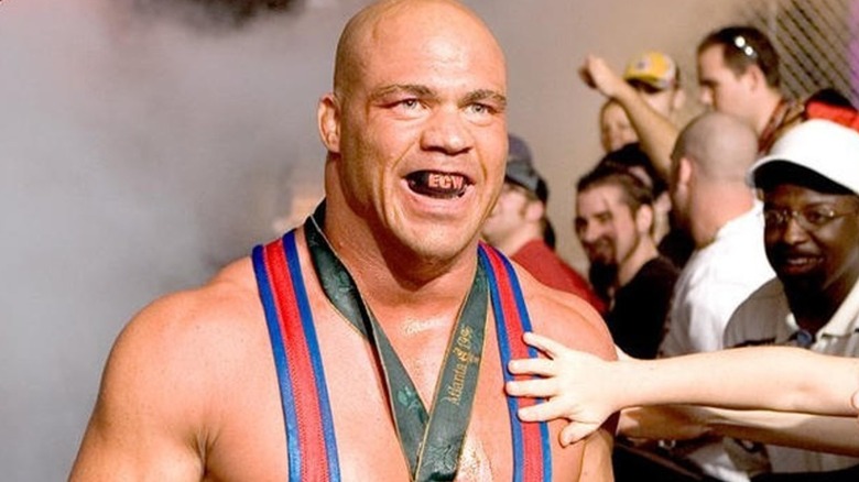 Kurt Angle makes his entrance at ECW One Night Stand