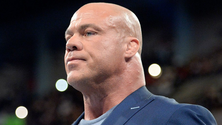 Kurt Angle looking sad