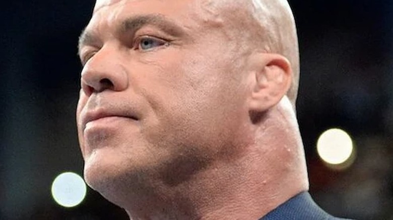 Kurt Angle looking upset